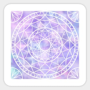 Purple Pastel Mandala Namaste Boho Tie Dye Sticker